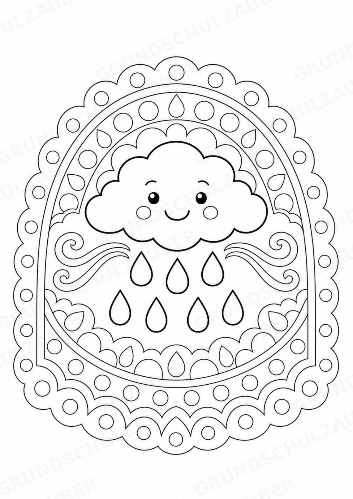 Natur Mandalas Ausmalbilder – Natur und Pflanzen – 15 Malvorlagen – Materialseite 9