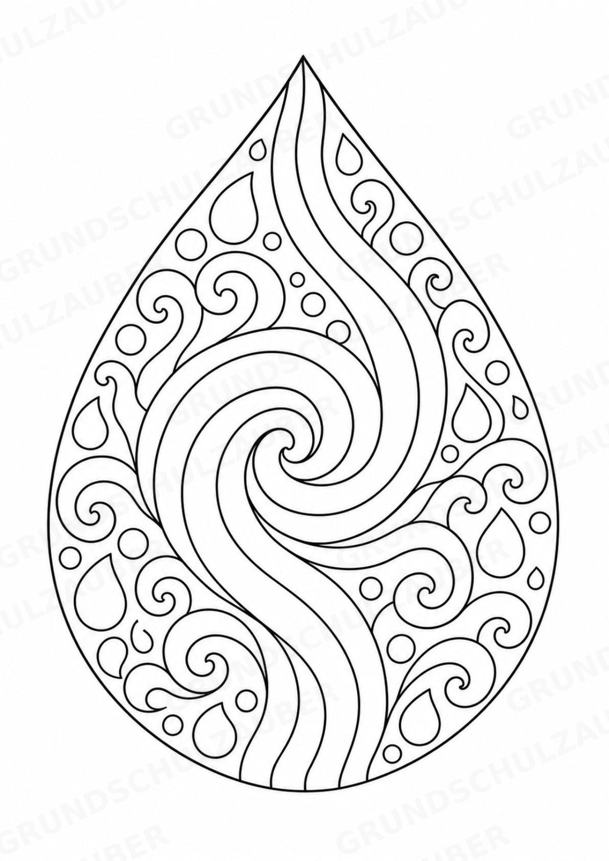 Natur Mandalas Ausmalbilder – Natur und Pflanzen – 15 Malvorlagen – Materialseite 14