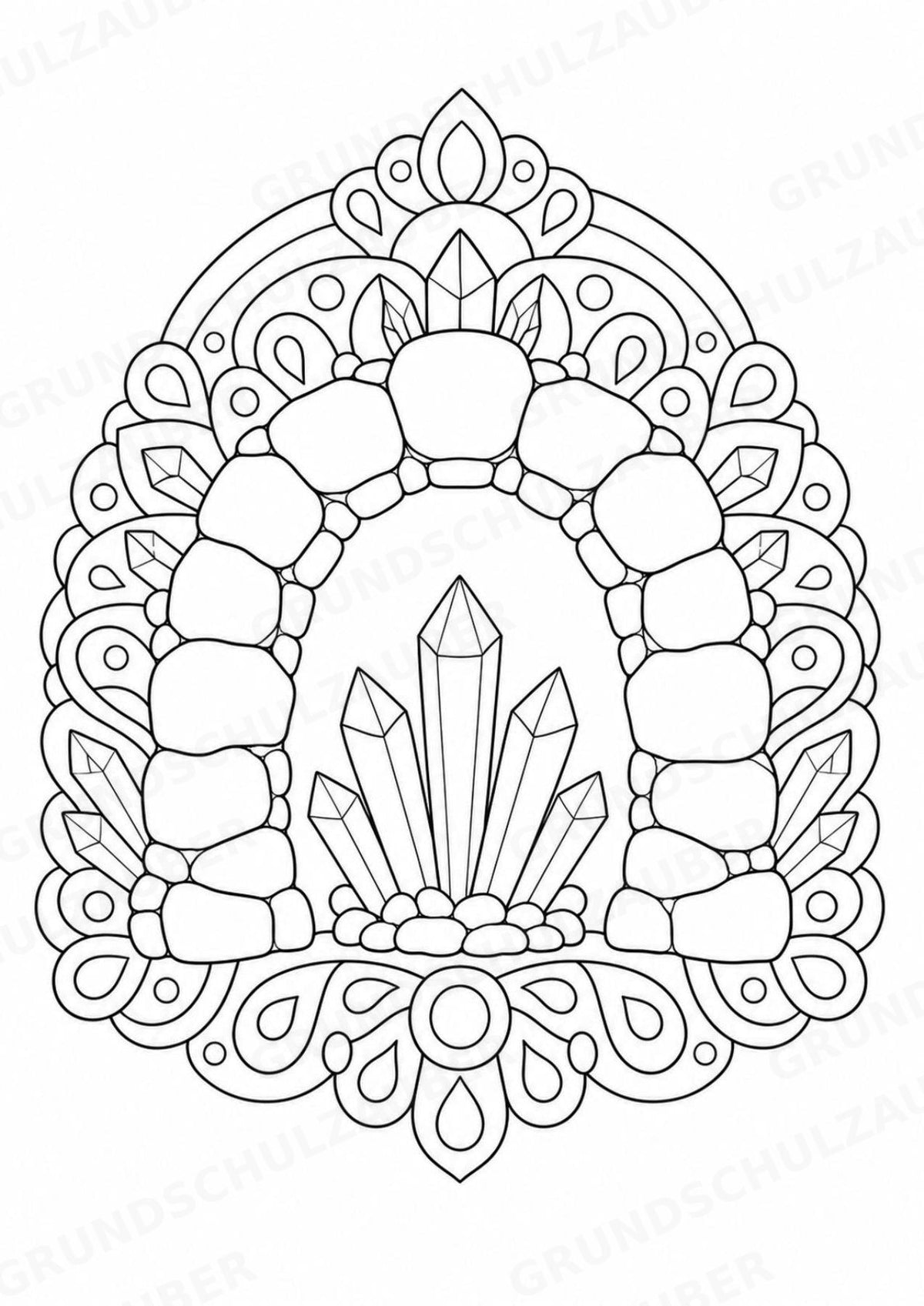 Natur Mandalas Ausmalbilder – Natur und Pflanzen – 15 Malvorlagen – Materialseite 15