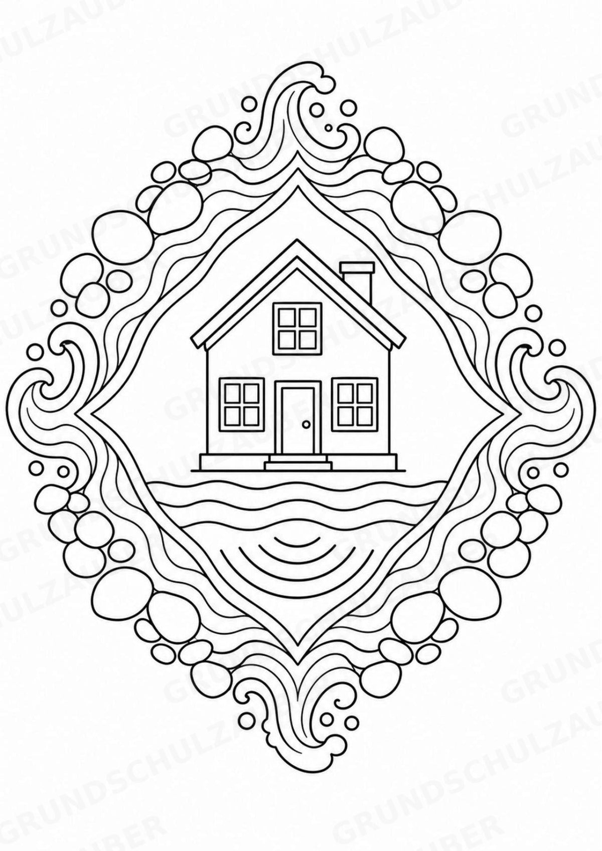 Naturkatastrophen Mandalas Ausmalbilder – Allgemeine Themen – 15 Malvorlagen – Materialseite 4