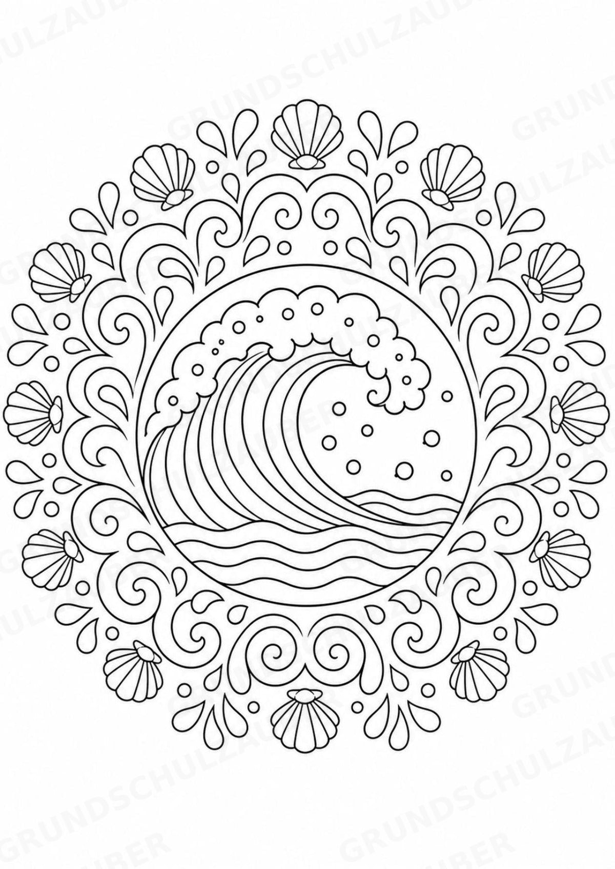 Naturkatastrophen Mandalas Ausmalbilder – Allgemeine Themen – 15 Malvorlagen – Materialseite 5