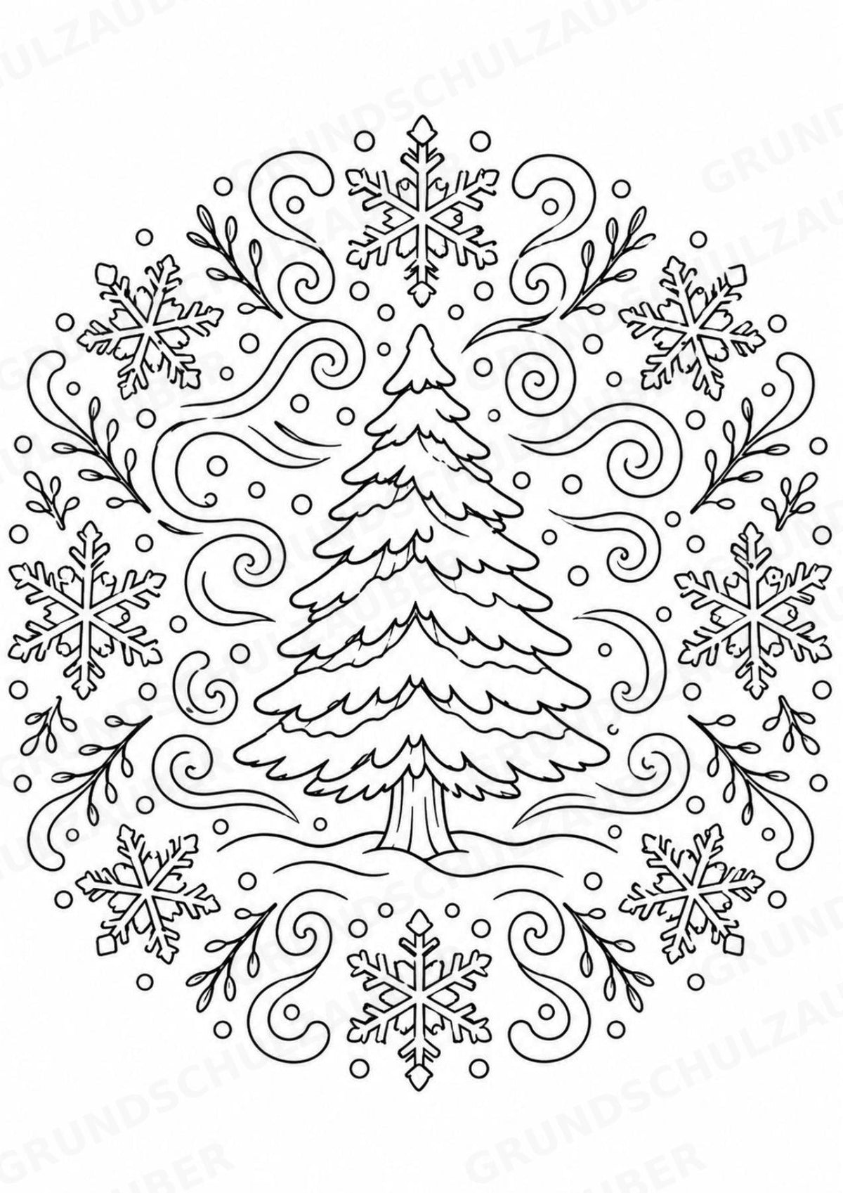 Naturkatastrophen Mandalas Ausmalbilder – Allgemeine Themen – 15 Malvorlagen – Materialseite 13