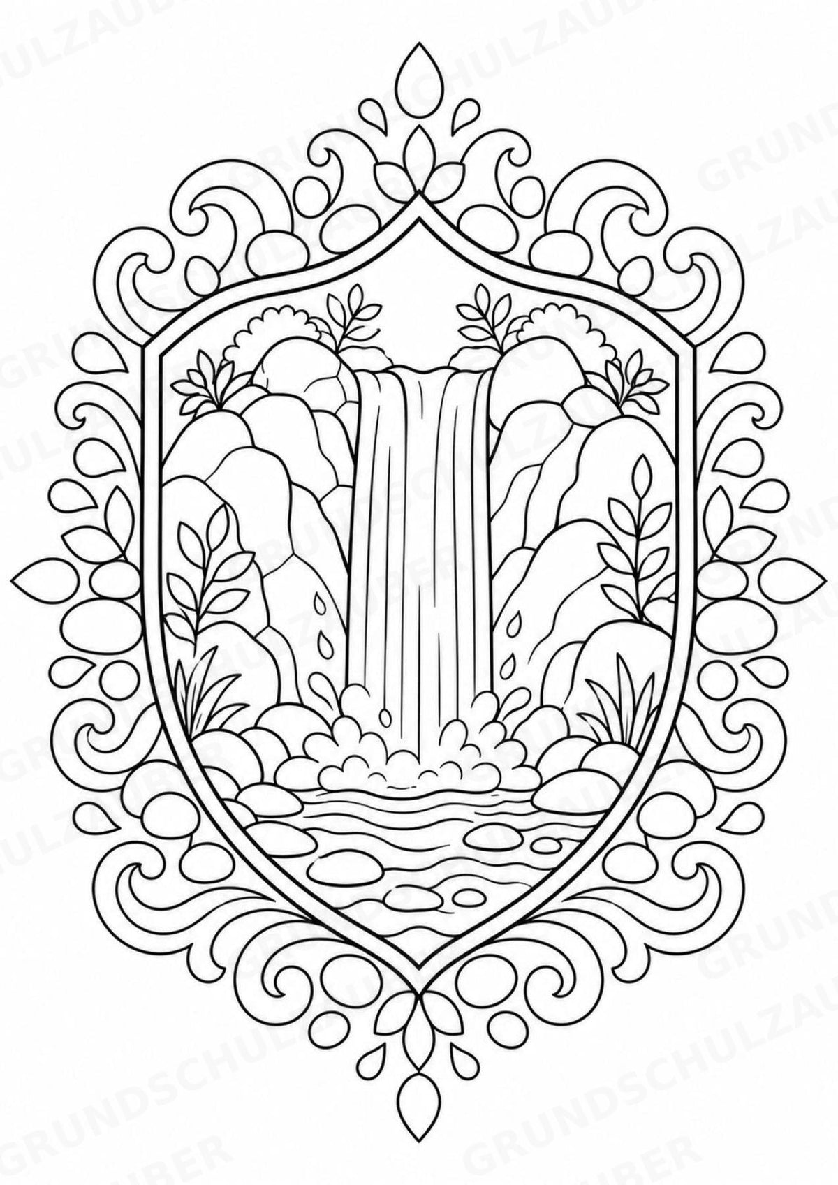 Naturphänomene Mandalas Ausmalbilder – Allgemeine Themen – 15 Malvorlagen – Materialseite 9