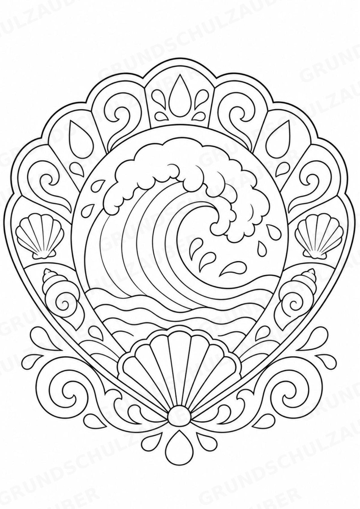 Naturphänomene Mandalas Ausmalbilder – Allgemeine Themen – 15 Malvorlagen – Materialseite 10