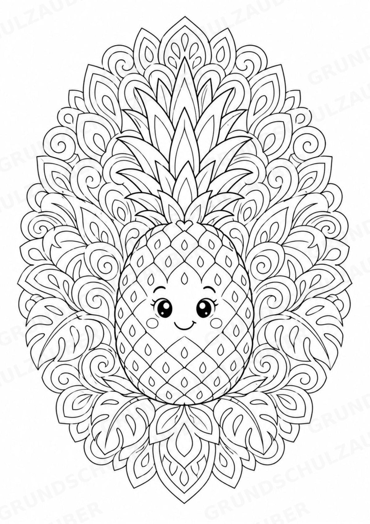 Obst & Gemüse Mandalas Ausmalbilder – Gemüse – 15 Malvorlagen – Materialseite 15