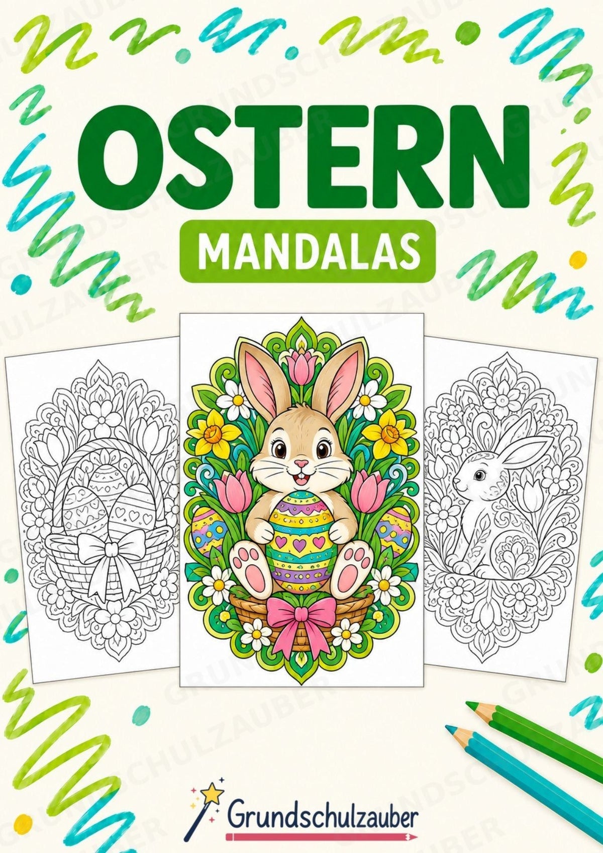 Ostern Mandalas Ausmalbilder – Feste und Feiertage – 15 Malvorlagen – Cover