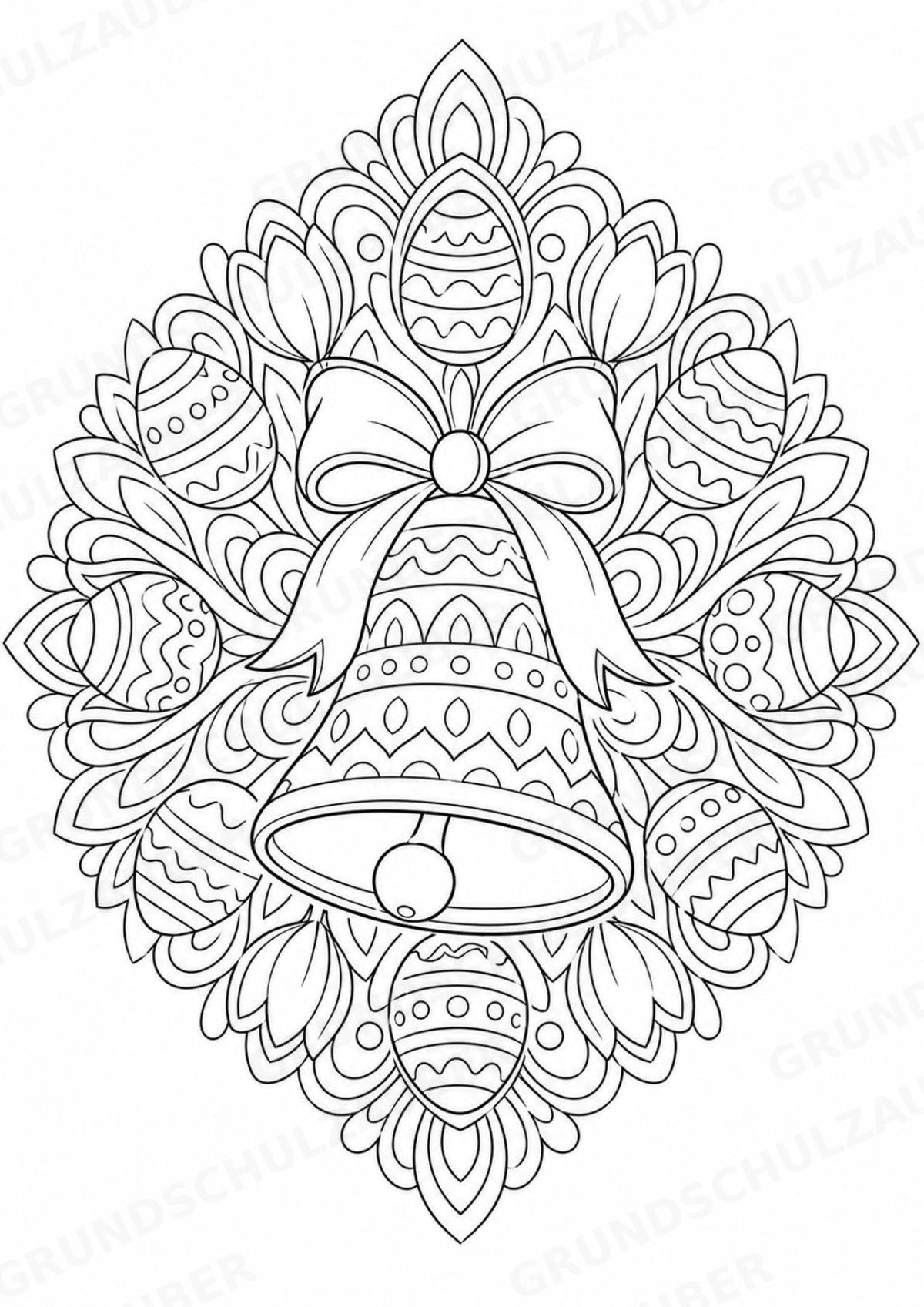 Ostern Mandalas Ausmalbilder – Feste und Feiertage – 15 Malvorlagen – Materialseite 12
