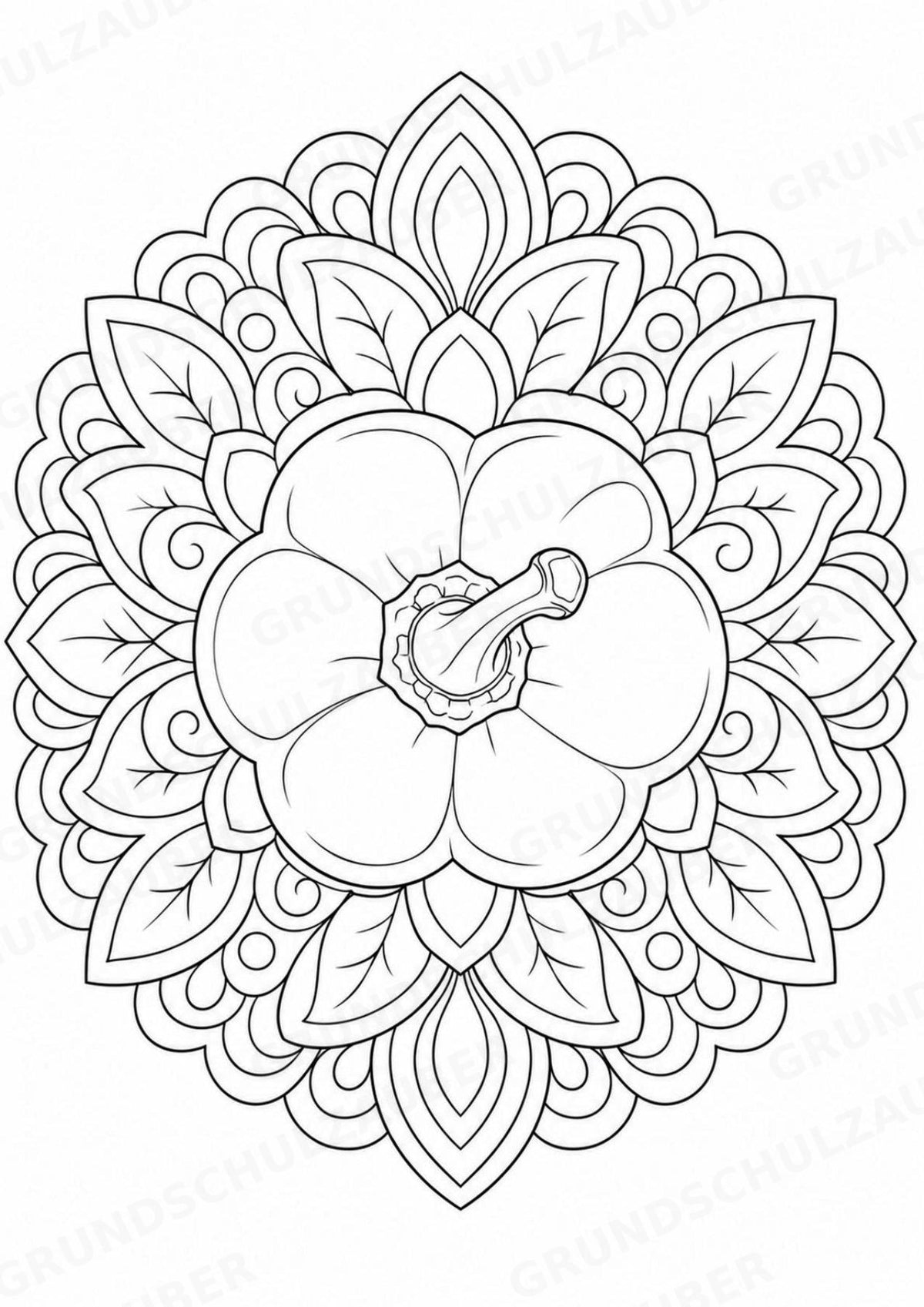 Paprika Mandalas Ausmalbilder – Gemüse – 15 Malvorlagen – Materialseite 5