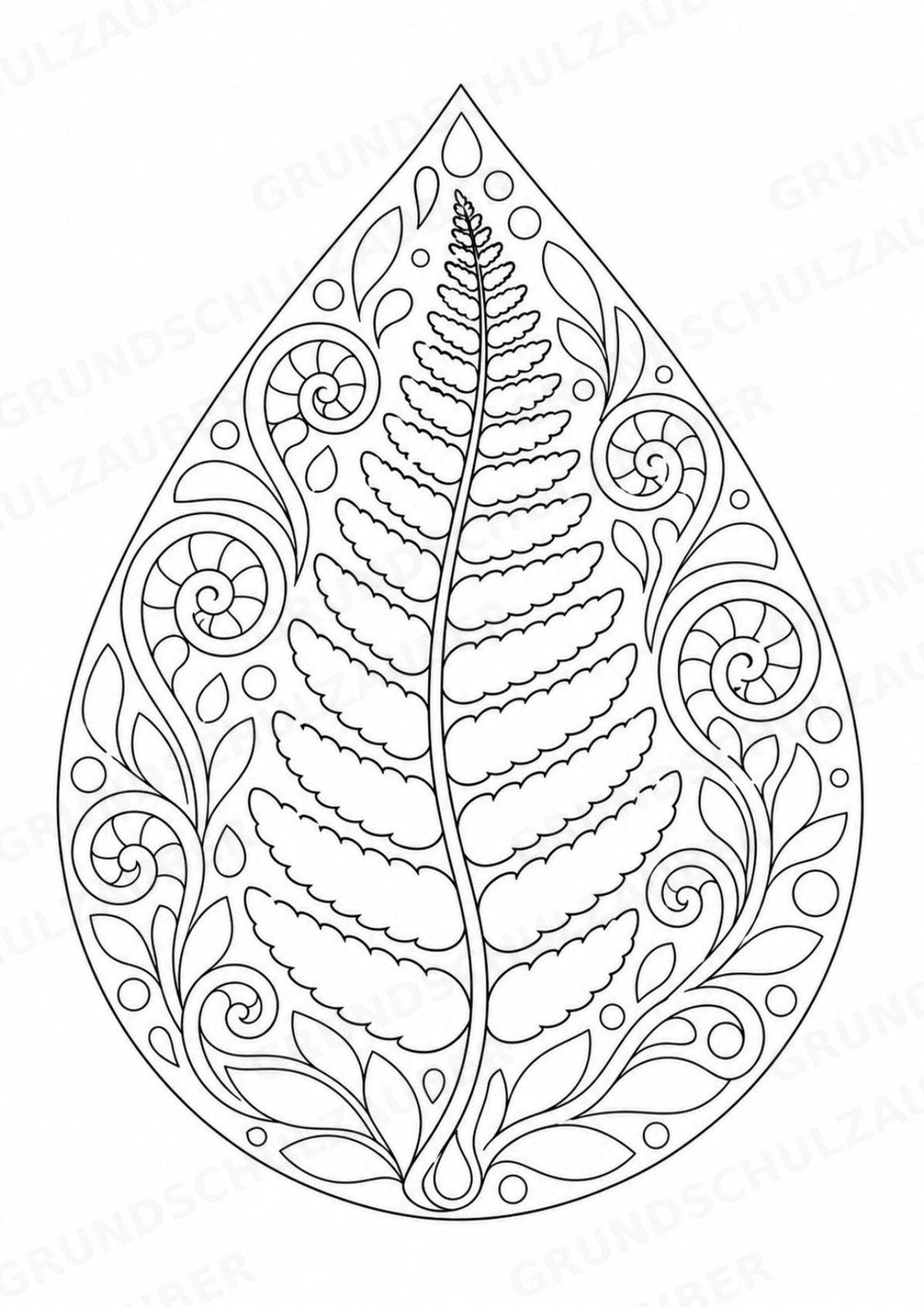 Pflanzen Mandalas Ausmalbilder – Natur und Pflanzen – 15 Malvorlagen – Materialseite 4