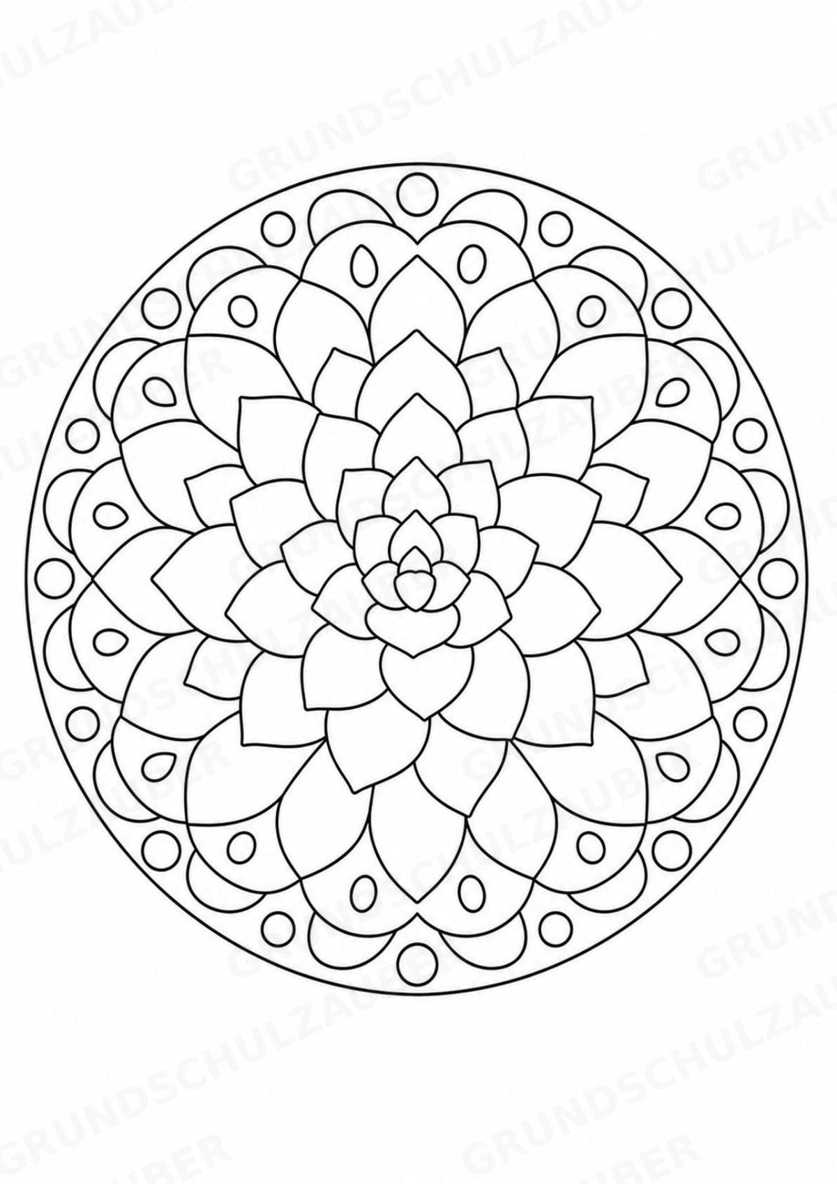Pflanzen Mandalas Ausmalbilder – Natur und Pflanzen – 15 Malvorlagen – Materialseite 7