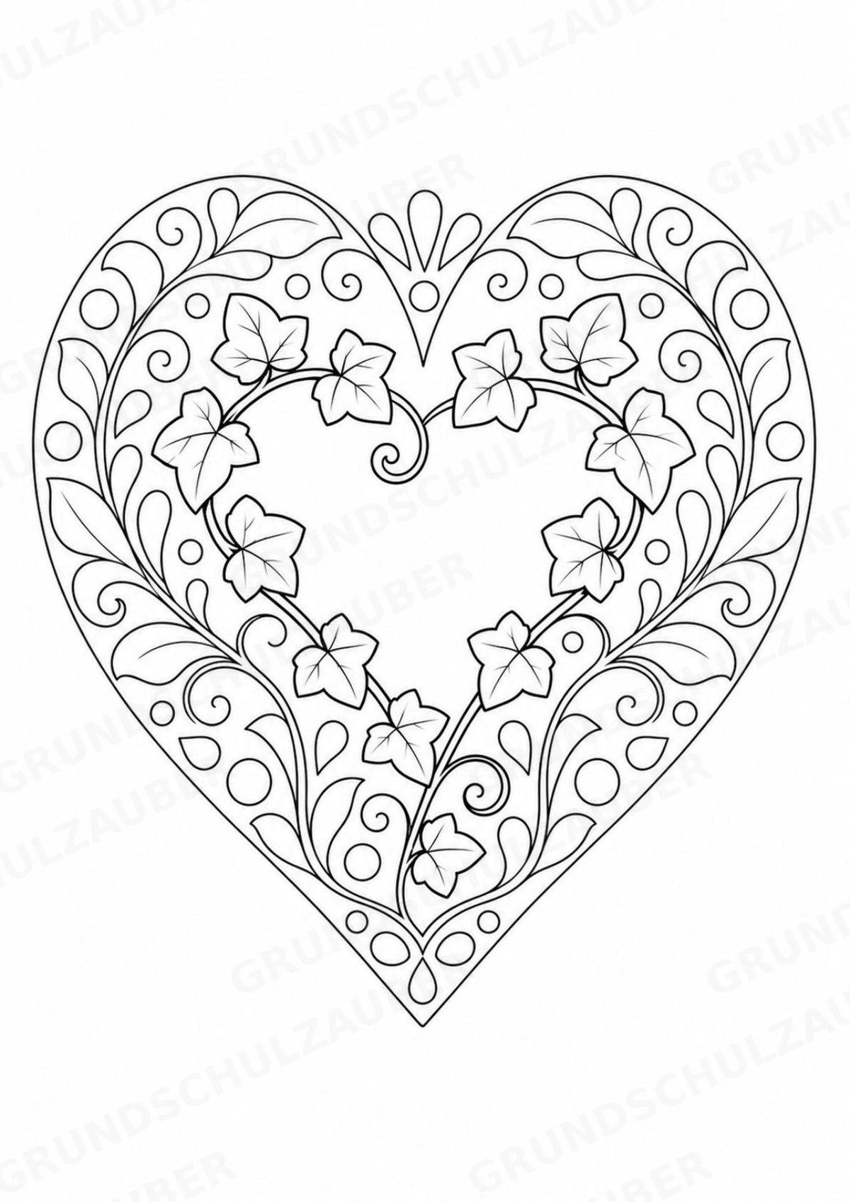 Pflanzen Mandalas Ausmalbilder – Natur und Pflanzen – 15 Malvorlagen – Materialseite 8