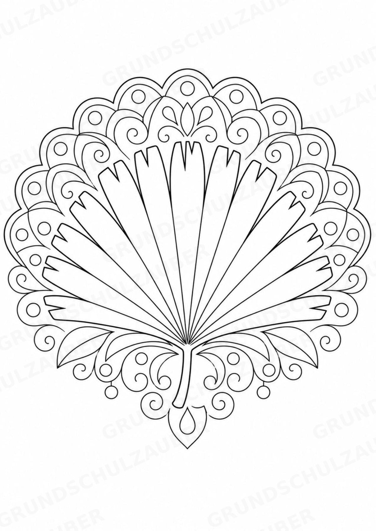 Pflanzen Mandalas Ausmalbilder – Natur und Pflanzen – 15 Malvorlagen – Materialseite 10