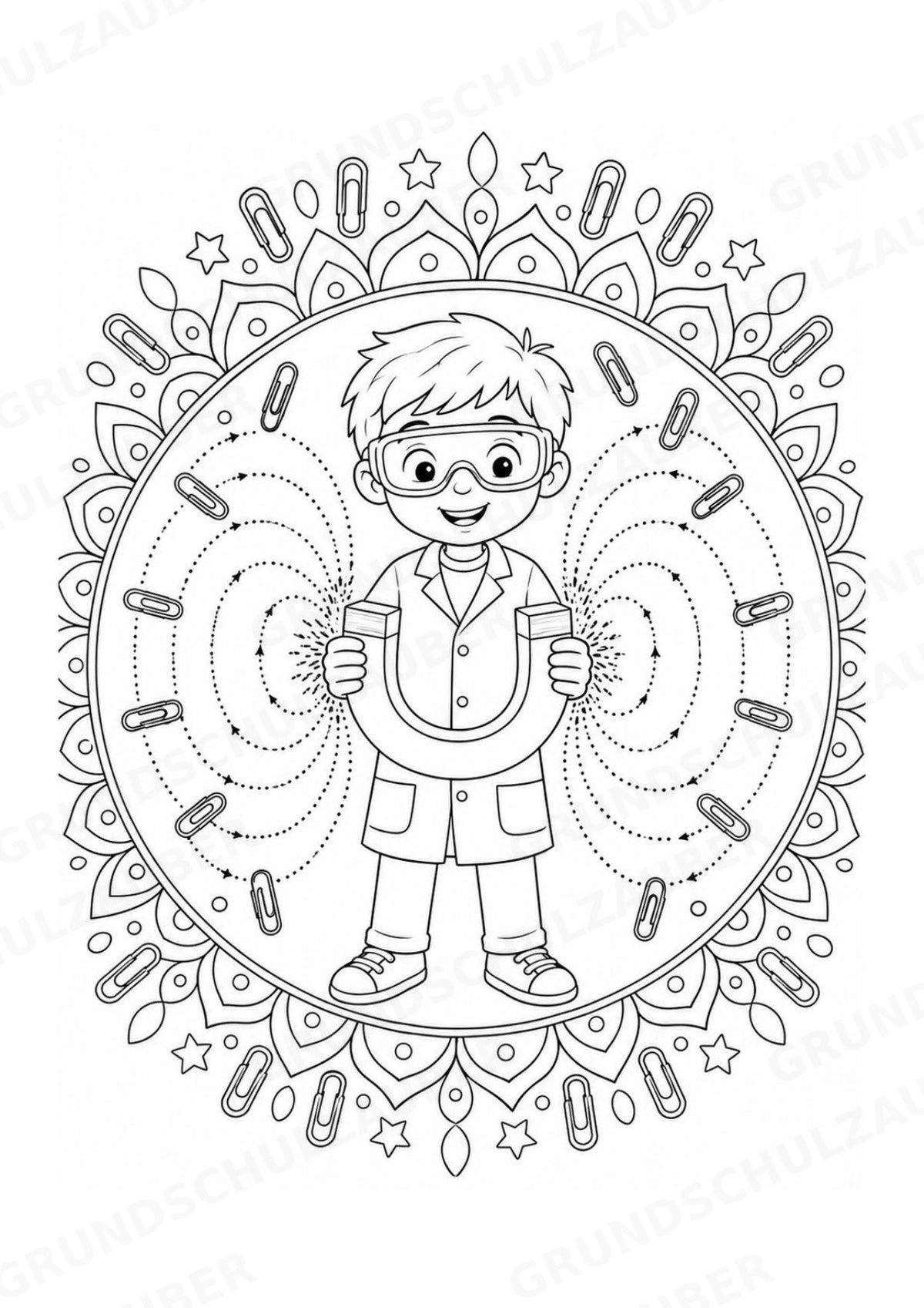 Physik Mandalas Ausmalbilder – Allgemeine Themen – 15 Malvorlagen – Materialseite 2