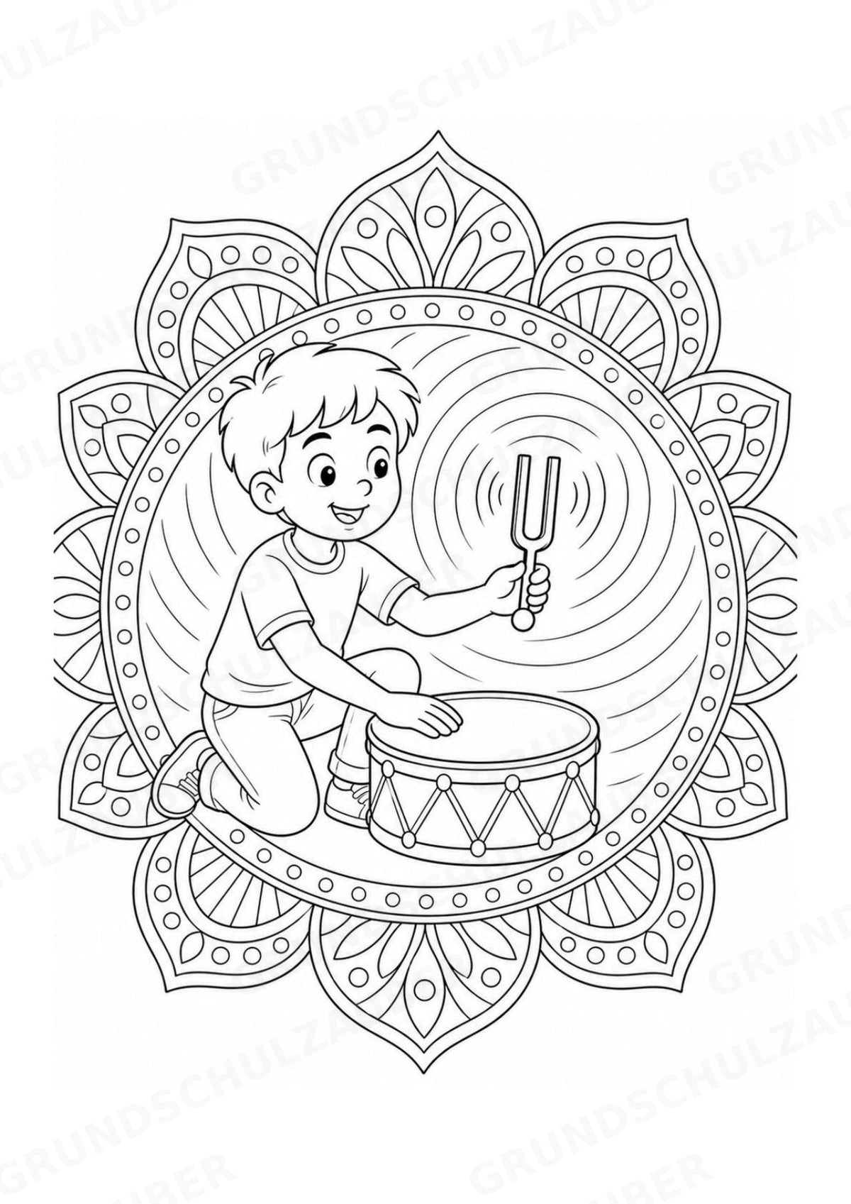 Physik Mandalas Ausmalbilder – Allgemeine Themen – 15 Malvorlagen – Materialseite 6