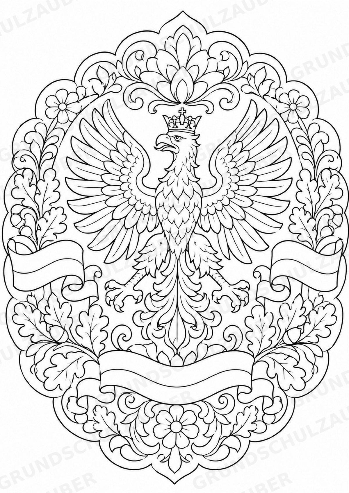 Polen Mandalas Ausmalbilder – Länder und Kulturen – 15 Malvorlagen – Materialseite 2