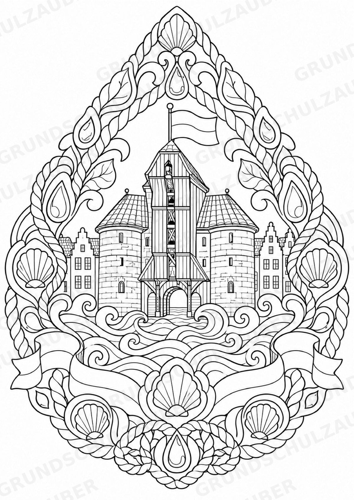 Polen Mandalas Ausmalbilder – Länder und Kulturen – 15 Malvorlagen – Materialseite 6