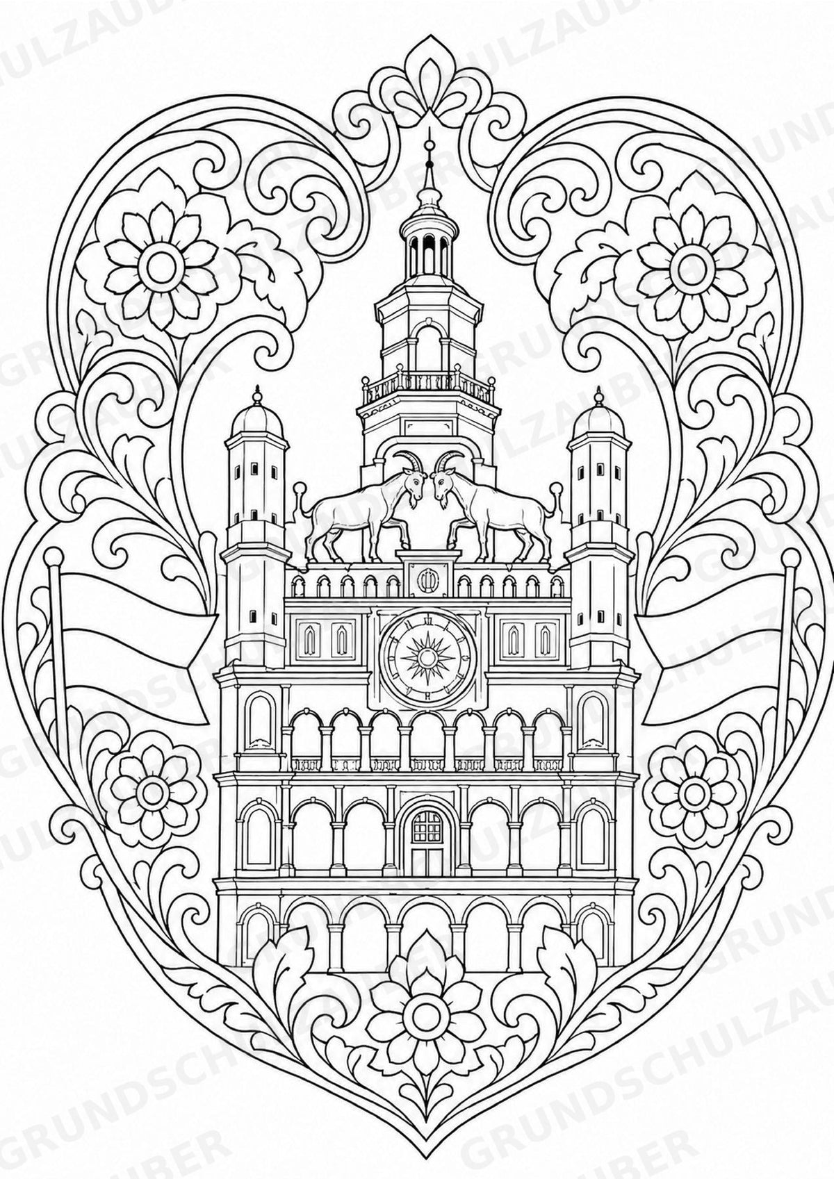 Polen Mandalas Ausmalbilder – Länder und Kulturen – 15 Malvorlagen – Materialseite 7