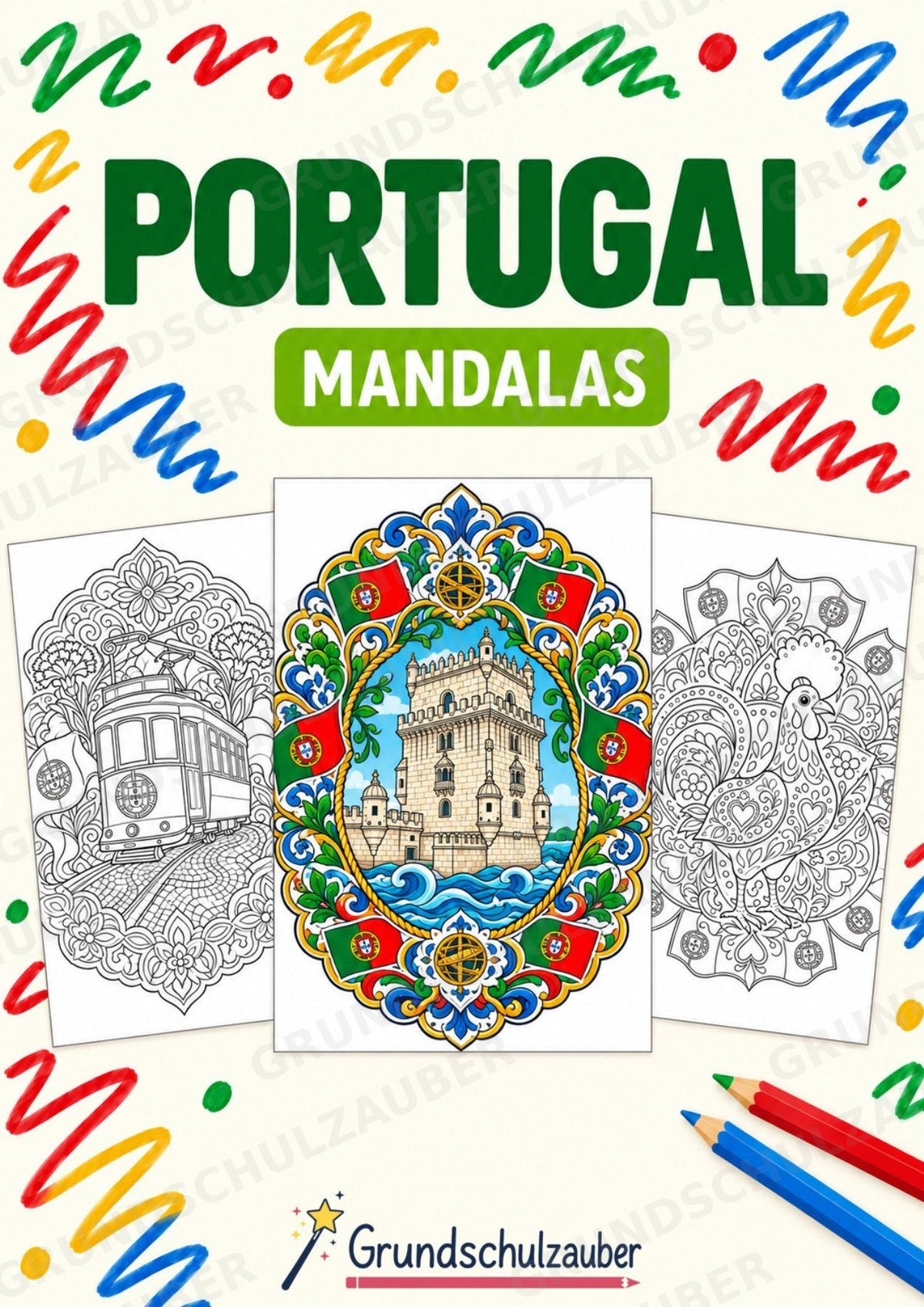 Portugal Mandalas Ausmalbilder – Länder und Kulturen – 15 Malvorlagen – Cover