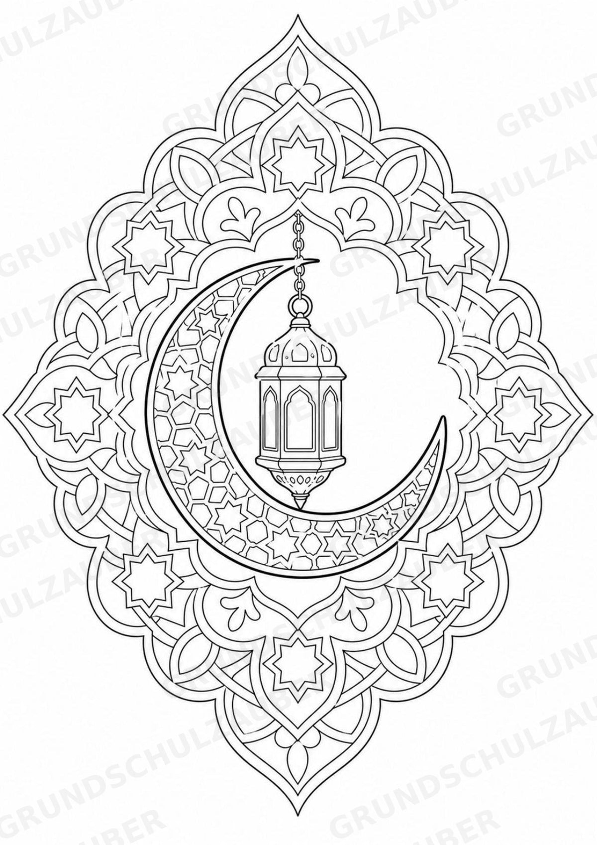 Ramadan Mandalas Ausmalbilder – Religion – 15 Malvorlagen – Materialseite 2