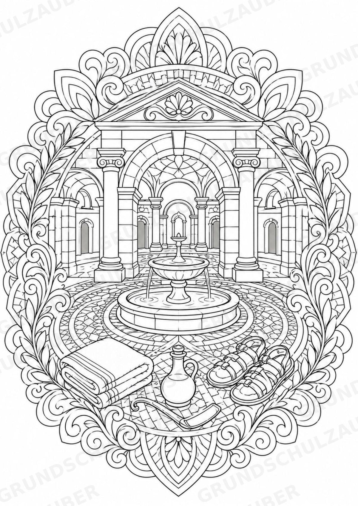 Römisches Reich Mandalas Ausmalbilder – Geschichte und Kulturen – 15 Malvorlagen – Materialseite 10