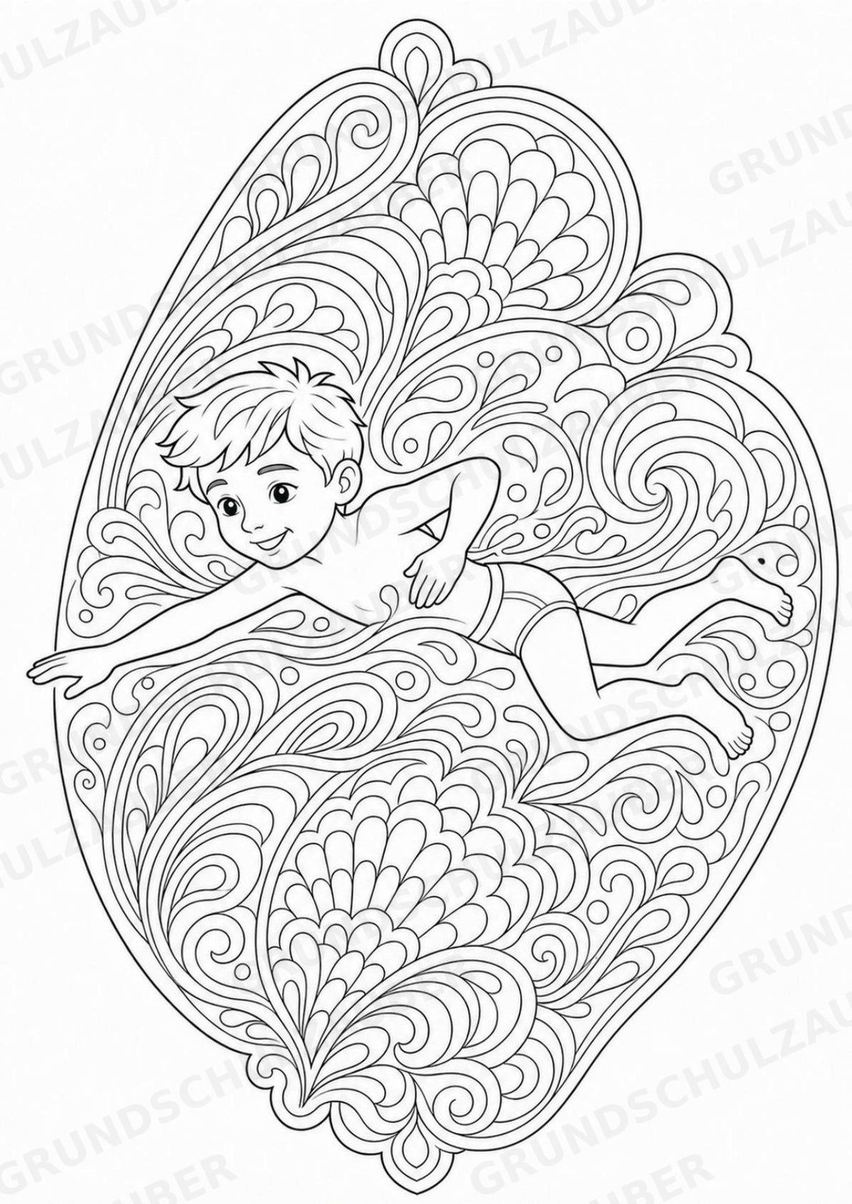 Schwimmen Mandalas Ausmalbilder – Sport – 15 Malvorlagen – Materialseite 11