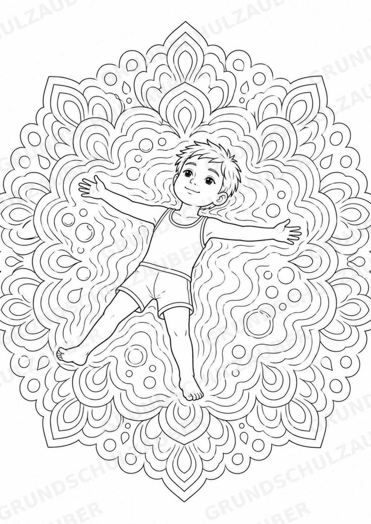 Schwimmen Mandalas Ausmalbilder – Sport – 15 Malvorlagen – Materialseite 12