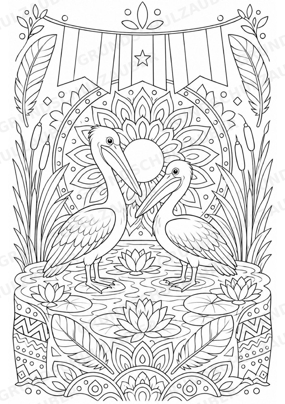 Senegal Mandalas Ausmalbilder – Länder und Kulturen – 15 Malvorlagen – Materialseite 6