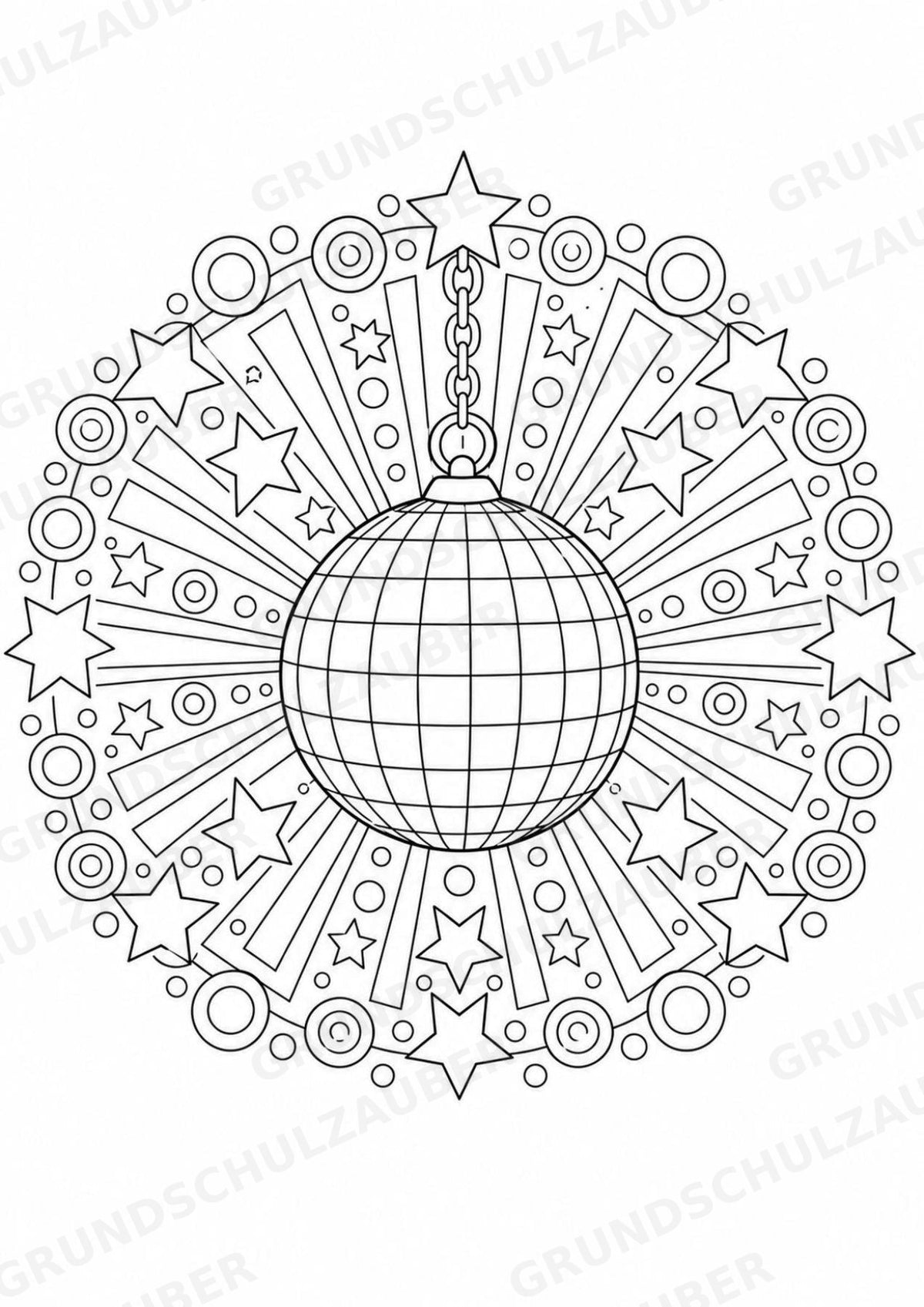 Silvester Mandalas Ausmalbilder – Feste und Feiertage – 15 Malvorlagen – Materialseite 13