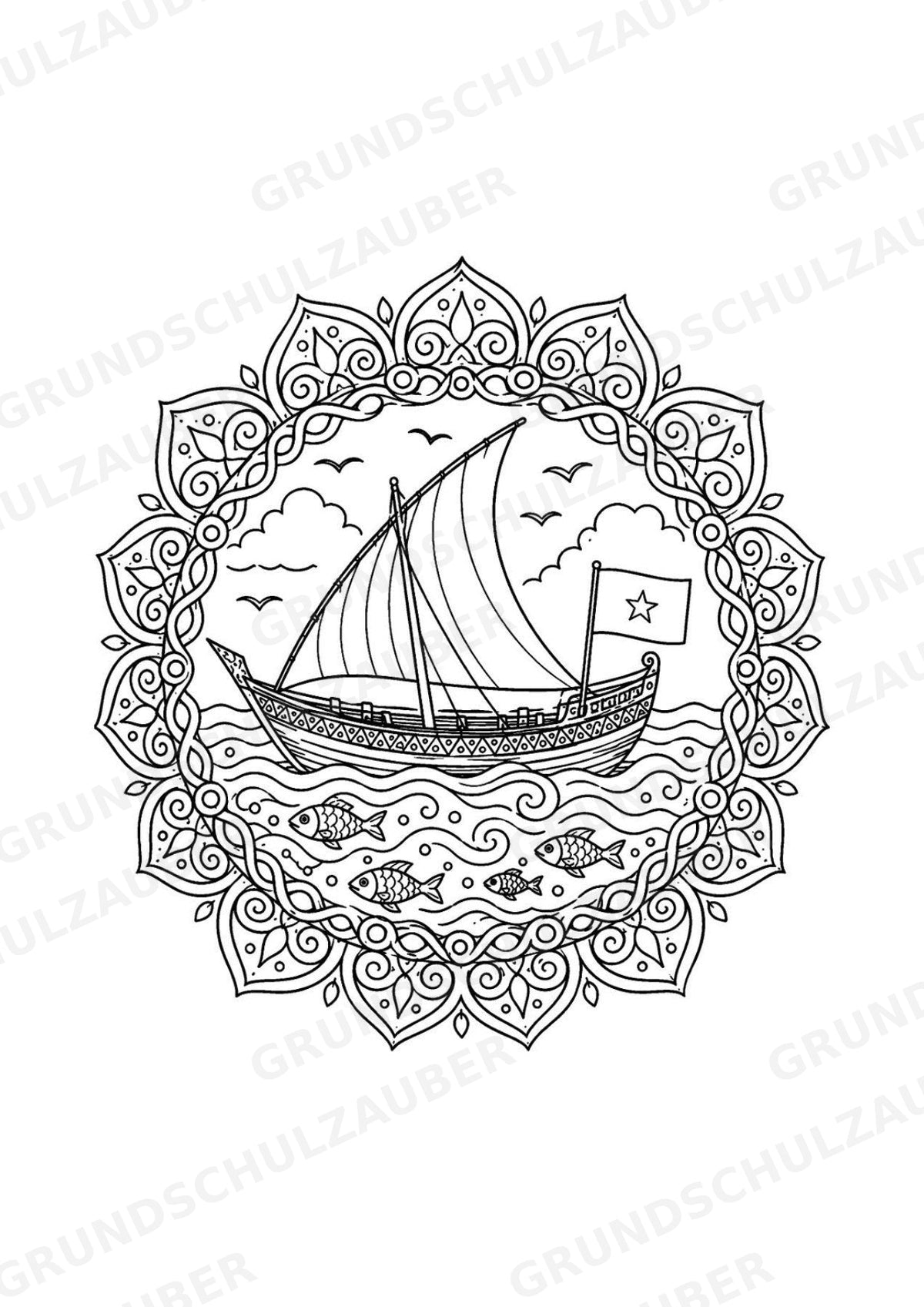 Somalia Mandalas Ausmalbilder – Länder und Kulturen – 15 Malvorlagen – Materialseite 3