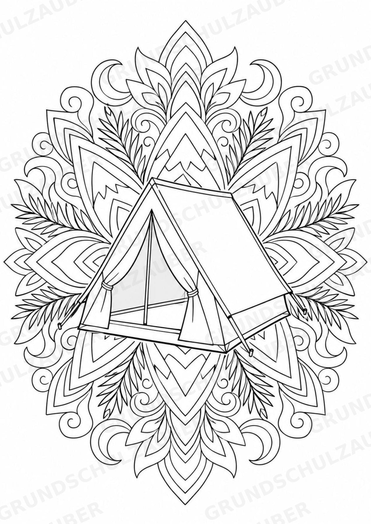 Sommer Mandalas Ausmalbilder – Wetter und Jahreszeiten – 15 Malvorlagen – Materialseite 14
