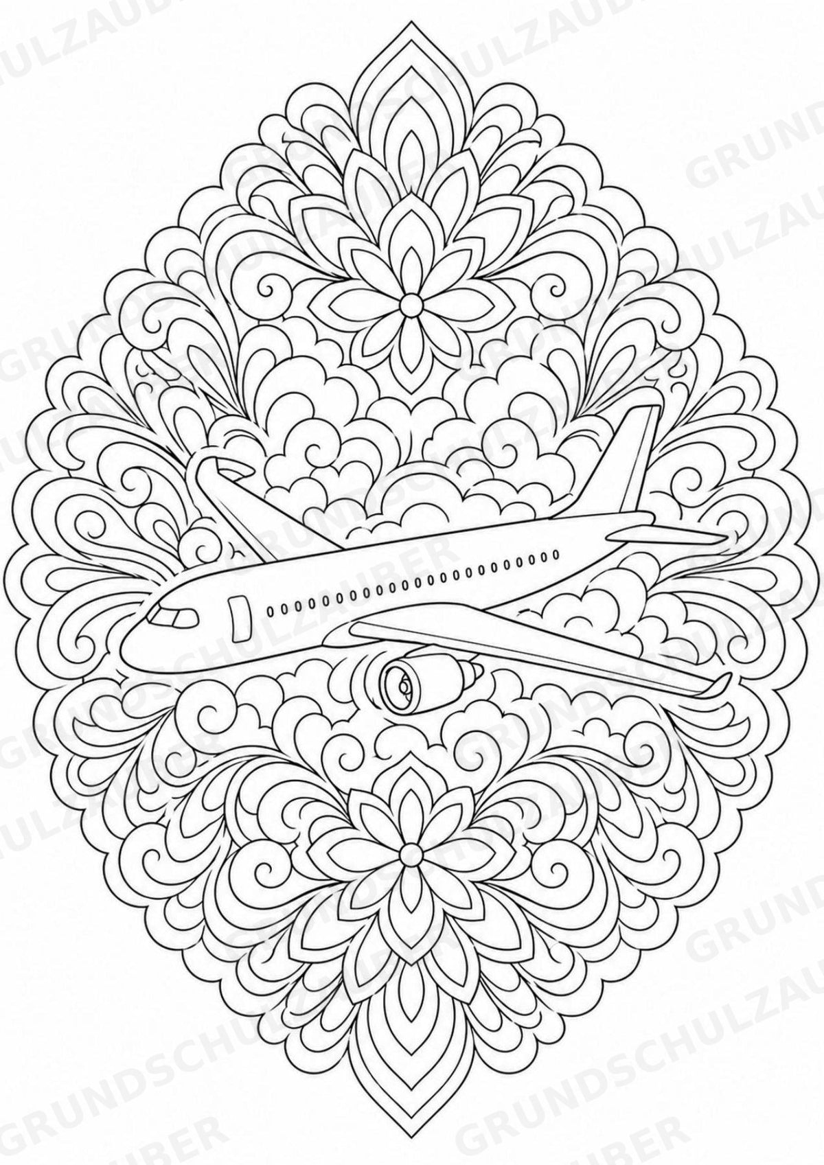 Transportmittel Mandalas Ausmalbilder – Sport – 15 Malvorlagen – Materialseite 4