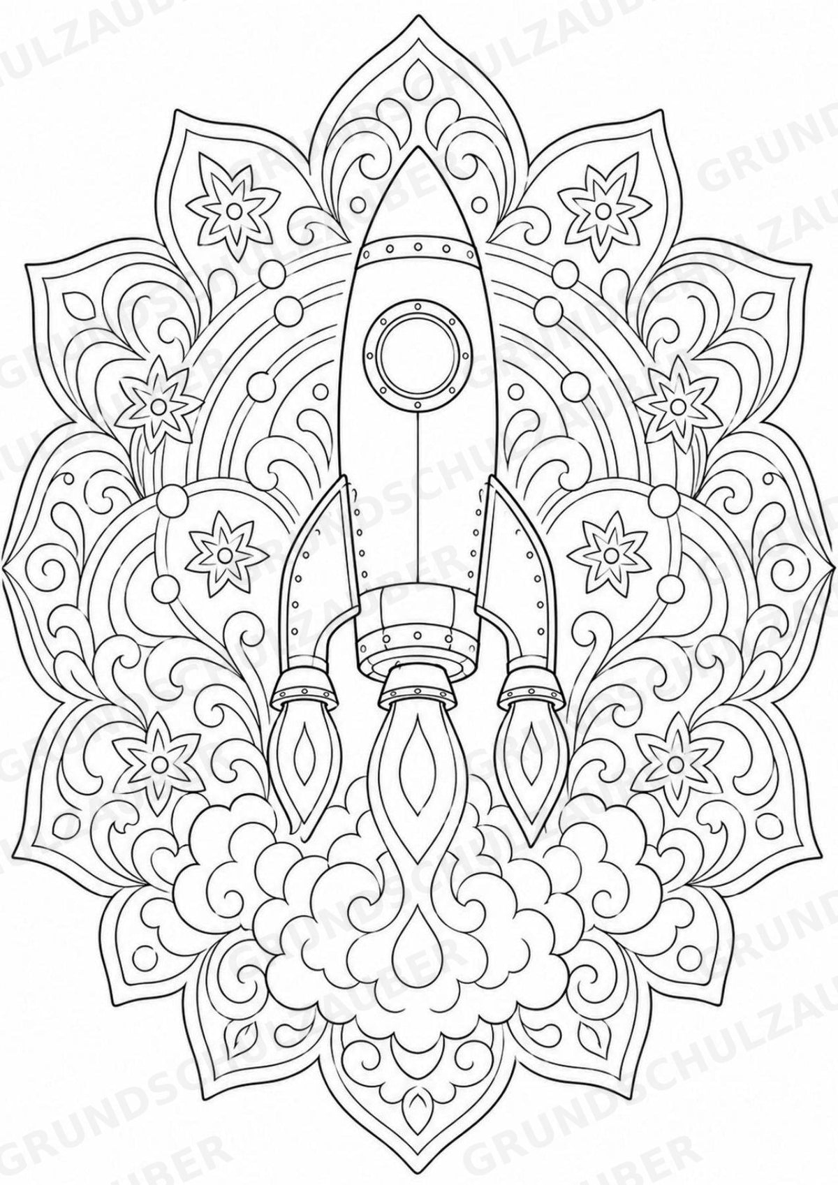Transportmittel Mandalas Ausmalbilder – Sport – 15 Malvorlagen – Materialseite 11