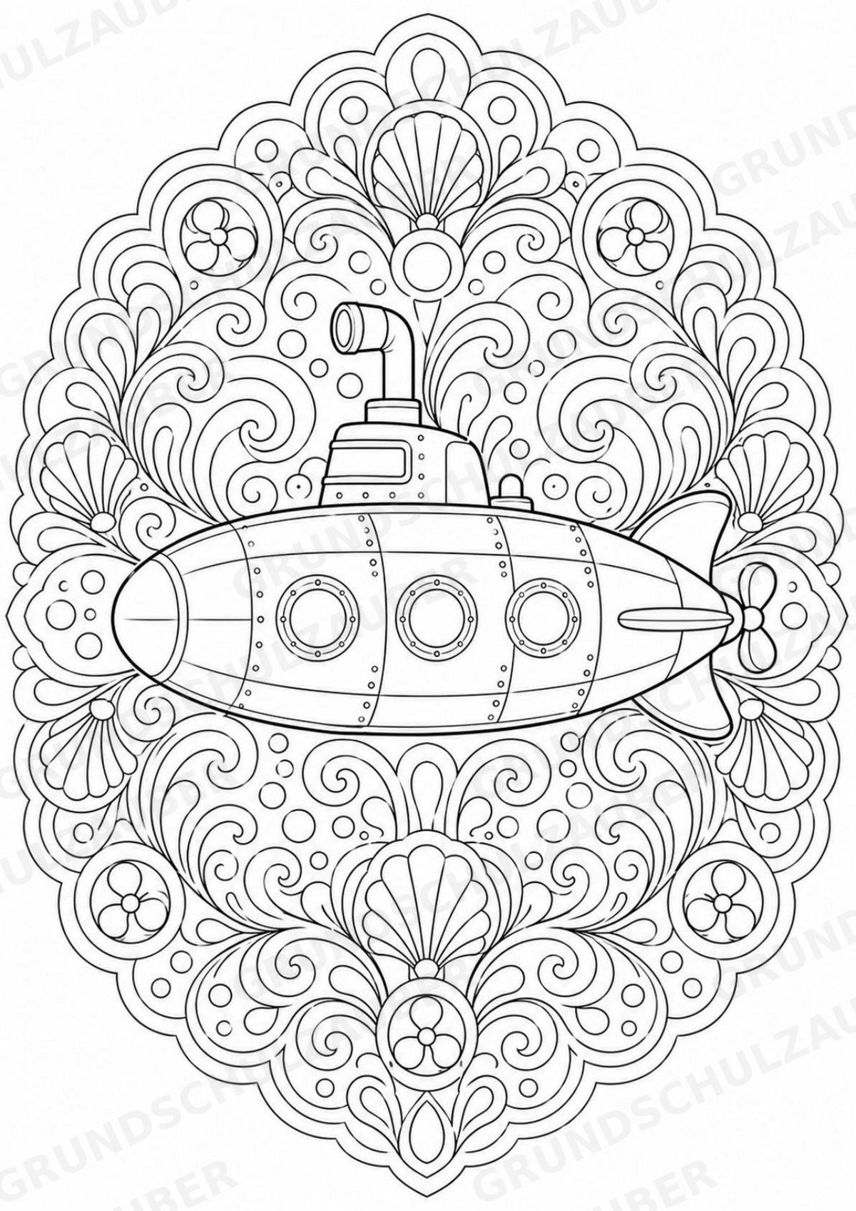 Transportmittel Mandalas Ausmalbilder – Sport – 15 Malvorlagen – Materialseite 15