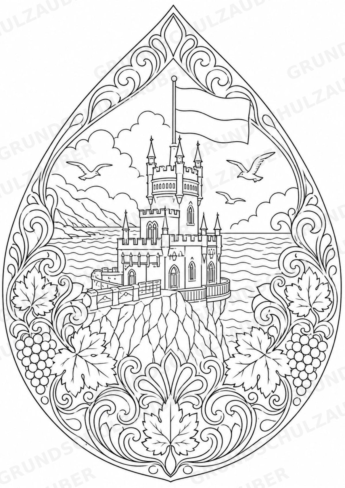 Ukraine Mandalas Ausmalbilder – Länder und Kulturen – 15 Malvorlagen – Materialseite 15