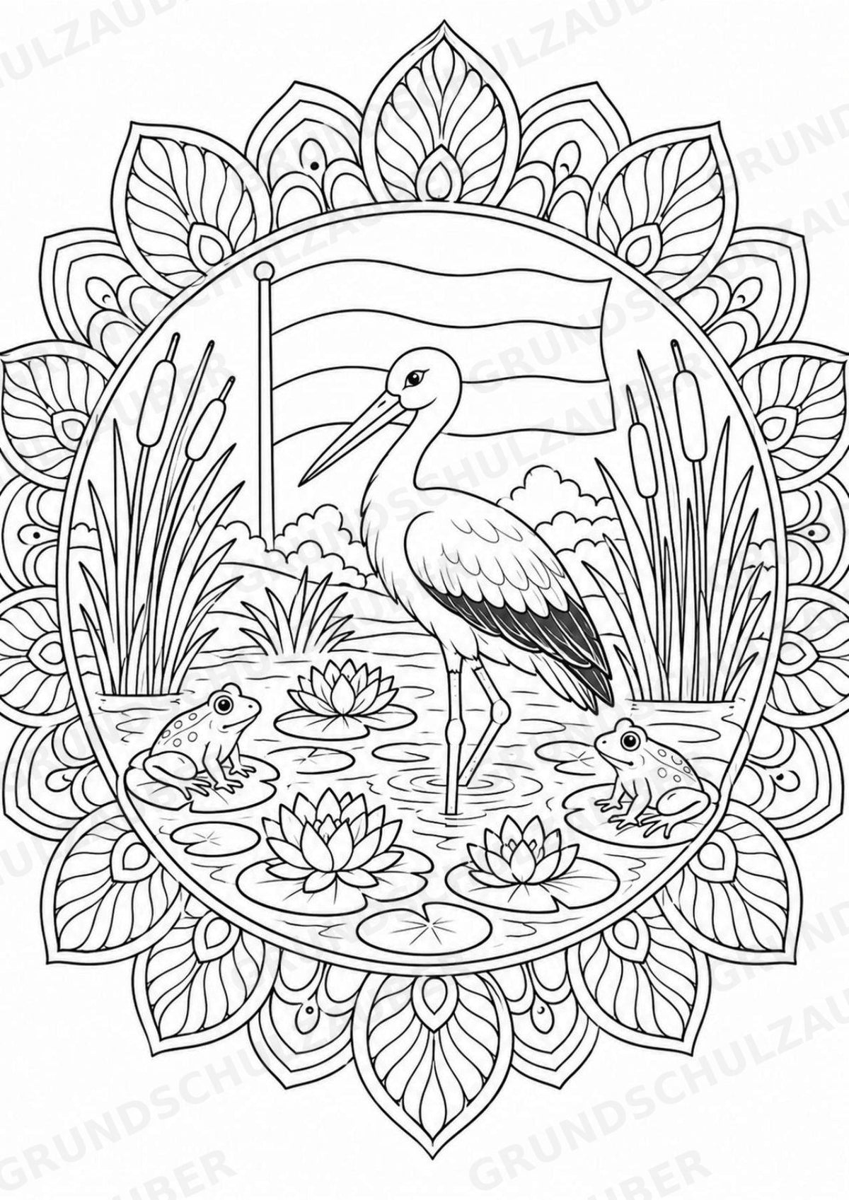 Ungarn Mandalas Ausmalbilder – Länder und Kulturen – 15 Malvorlagen – Materialseite 11