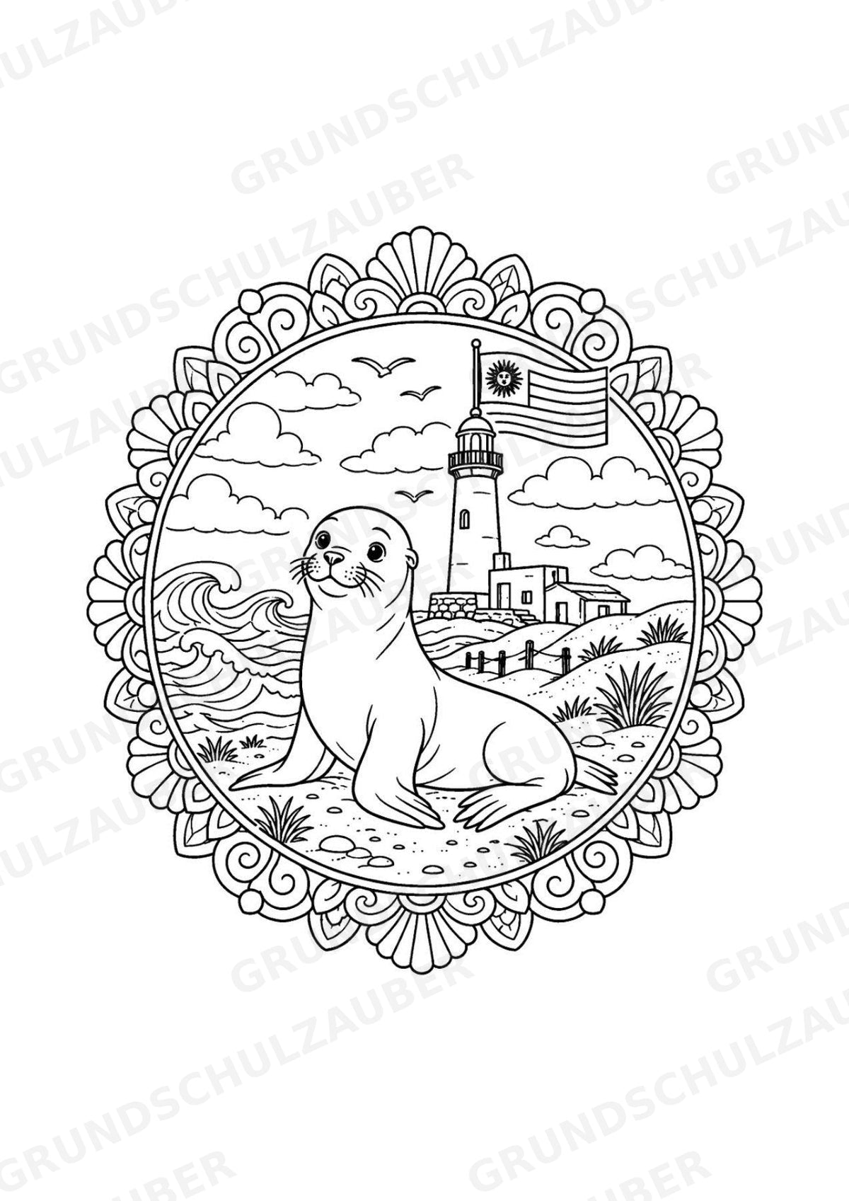 Uruguay Mandalas Ausmalbilder – Länder und Kulturen – 15 Malvorlagen – Materialseite 14
