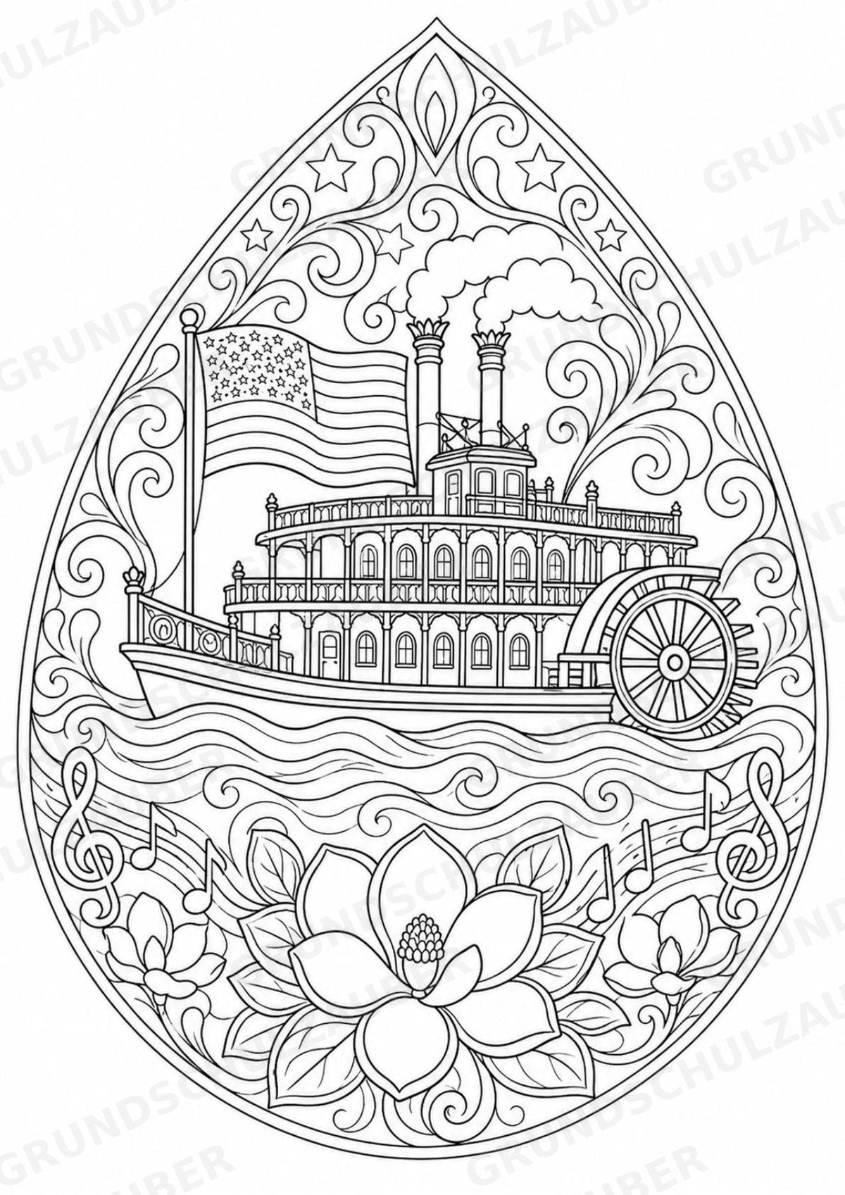 USA Mandalas Ausmalbilder – Länder und Kulturen – 15 Malvorlagen – Materialseite 15