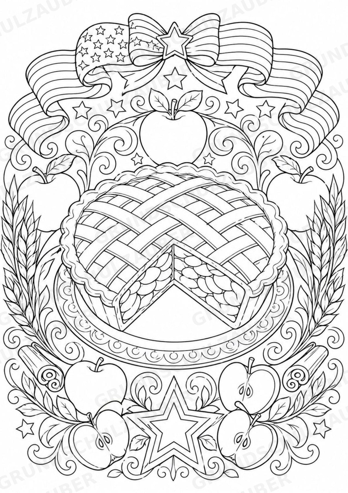 USA Mandalas Ausmalbilder – Länder und Kulturen – 15 Malvorlagen – Materialseite 16