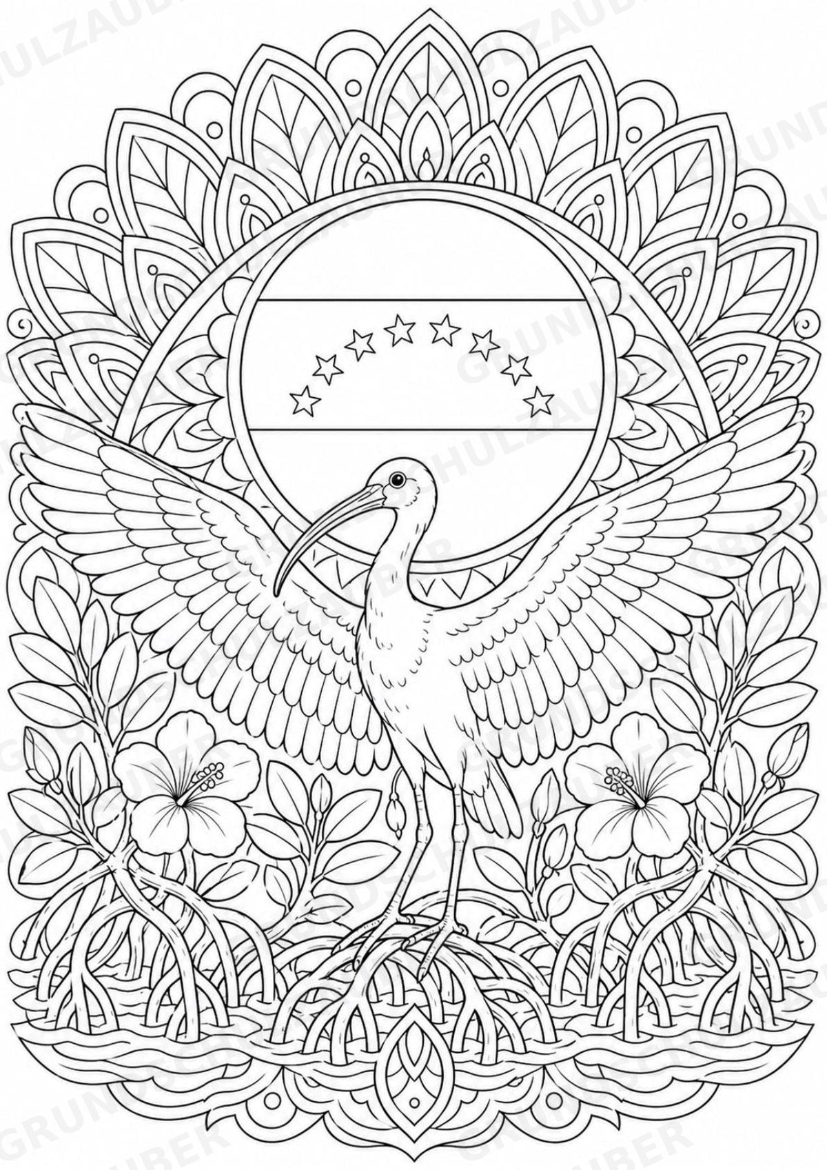 Venezuela Mandalas Ausmalbilder – Länder und Kulturen – 15 Malvorlagen – Materialseite 3