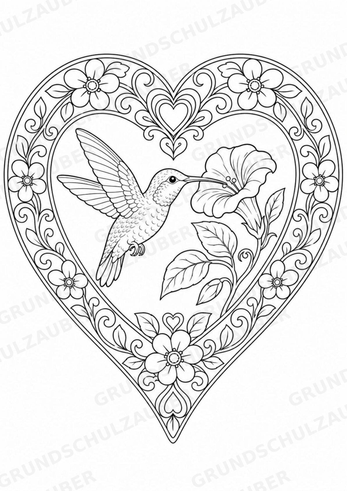 Vogel Mandalas Ausmalbilder – Tiere – 15 Malvorlagen – Materialseite 6