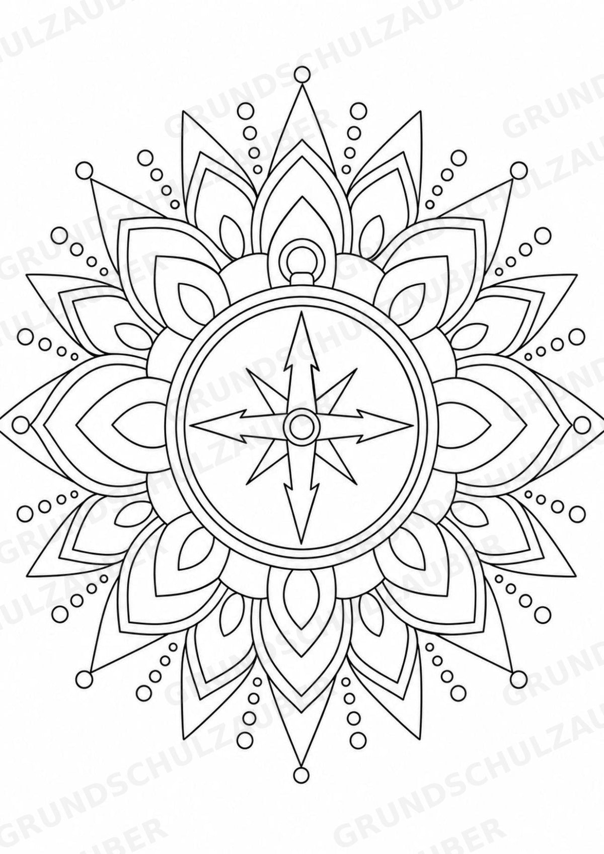 Wandern Mandalas Ausmalbilder – Sport – 15 Malvorlagen – Materialseite 4