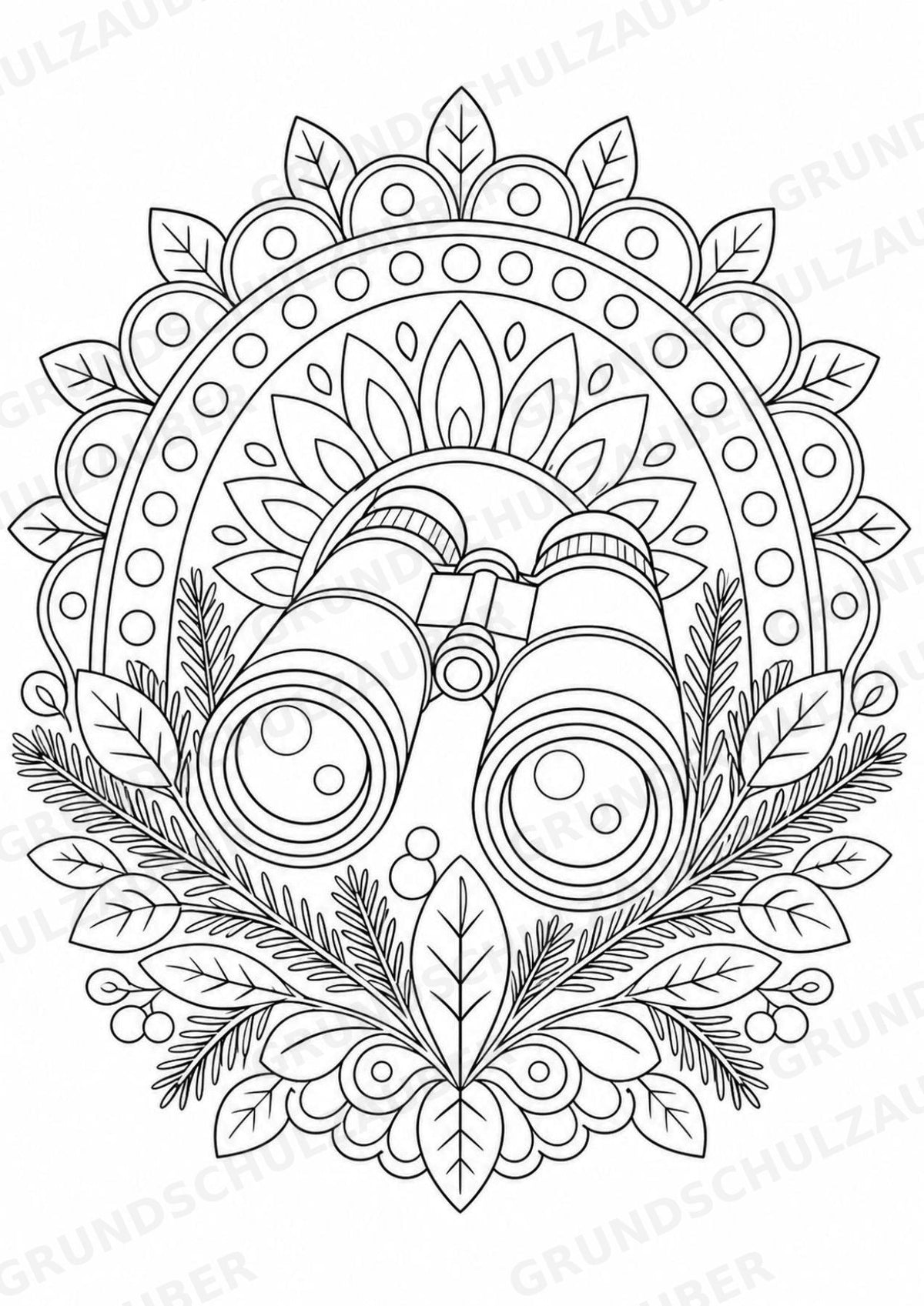Wandern Mandalas Ausmalbilder – Sport – 15 Malvorlagen – Materialseite 7