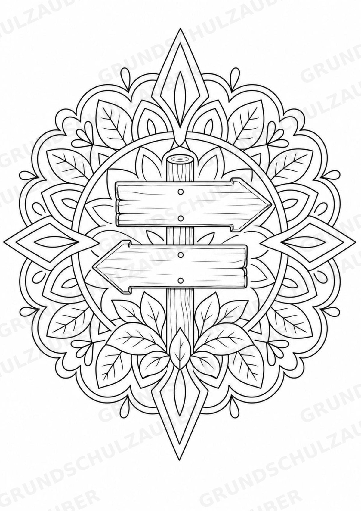 Wandern Mandalas Ausmalbilder – Sport – 15 Malvorlagen – Materialseite 9