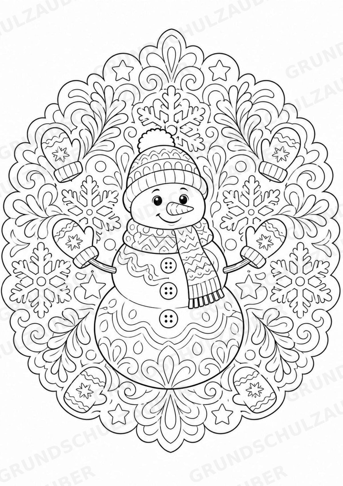Weihnachten Mandalas Ausmalbilder – Feste und Feiertage – 15 Malvorlagen – Materialseite 5