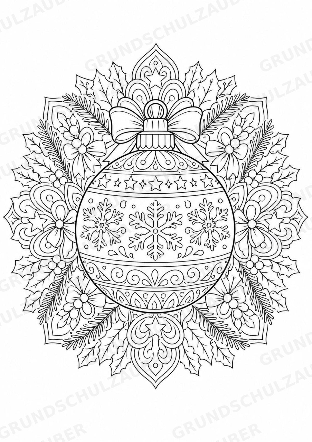 Weihnachten Mandalas Ausmalbilder – Feste und Feiertage – 15 Malvorlagen – Materialseite 15