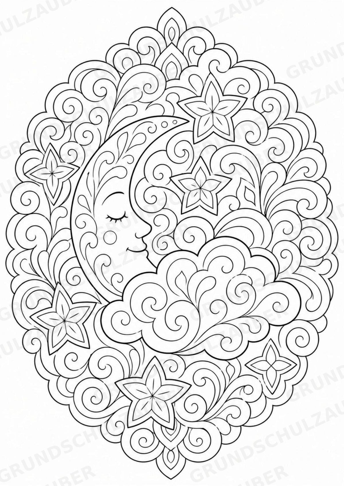 Wetter Mandalas Ausmalbilder – Wetter und Jahreszeiten – 15 Malvorlagen – Materialseite 16
