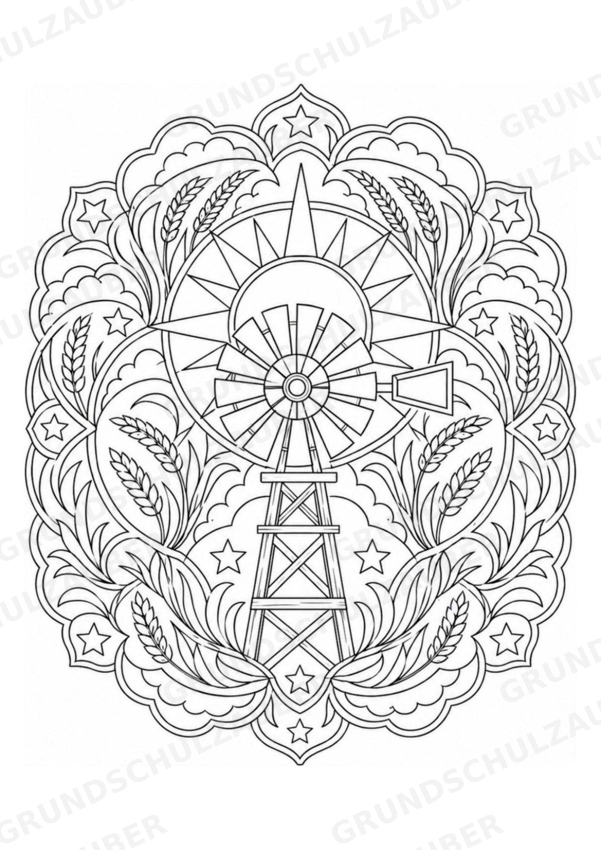 Wilder Westen Mandalas Ausmalbilder – Geschichte – 15 Malvorlagen – Materialseite 11