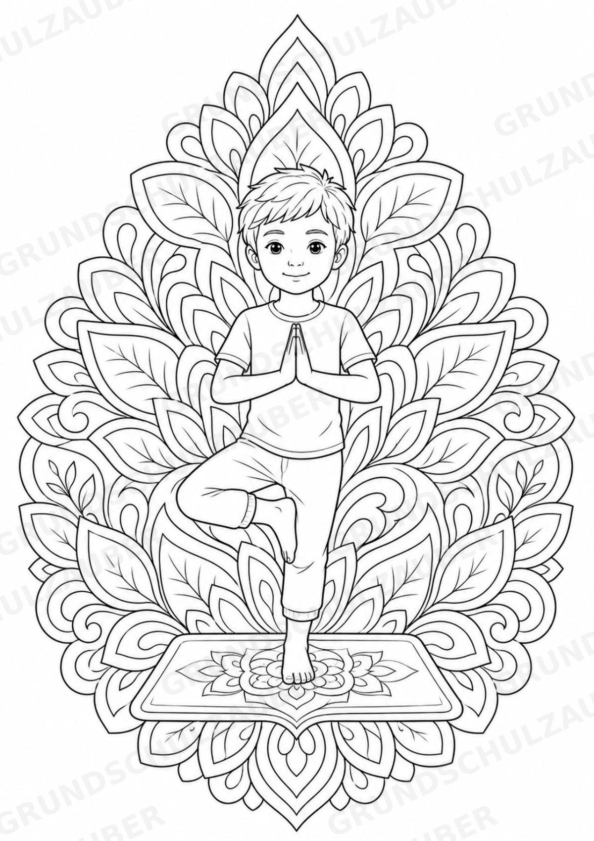 Yoga Meditation Mandalas Ausmalbilder – Sport – 15 Malvorlagen – Materialseite 3