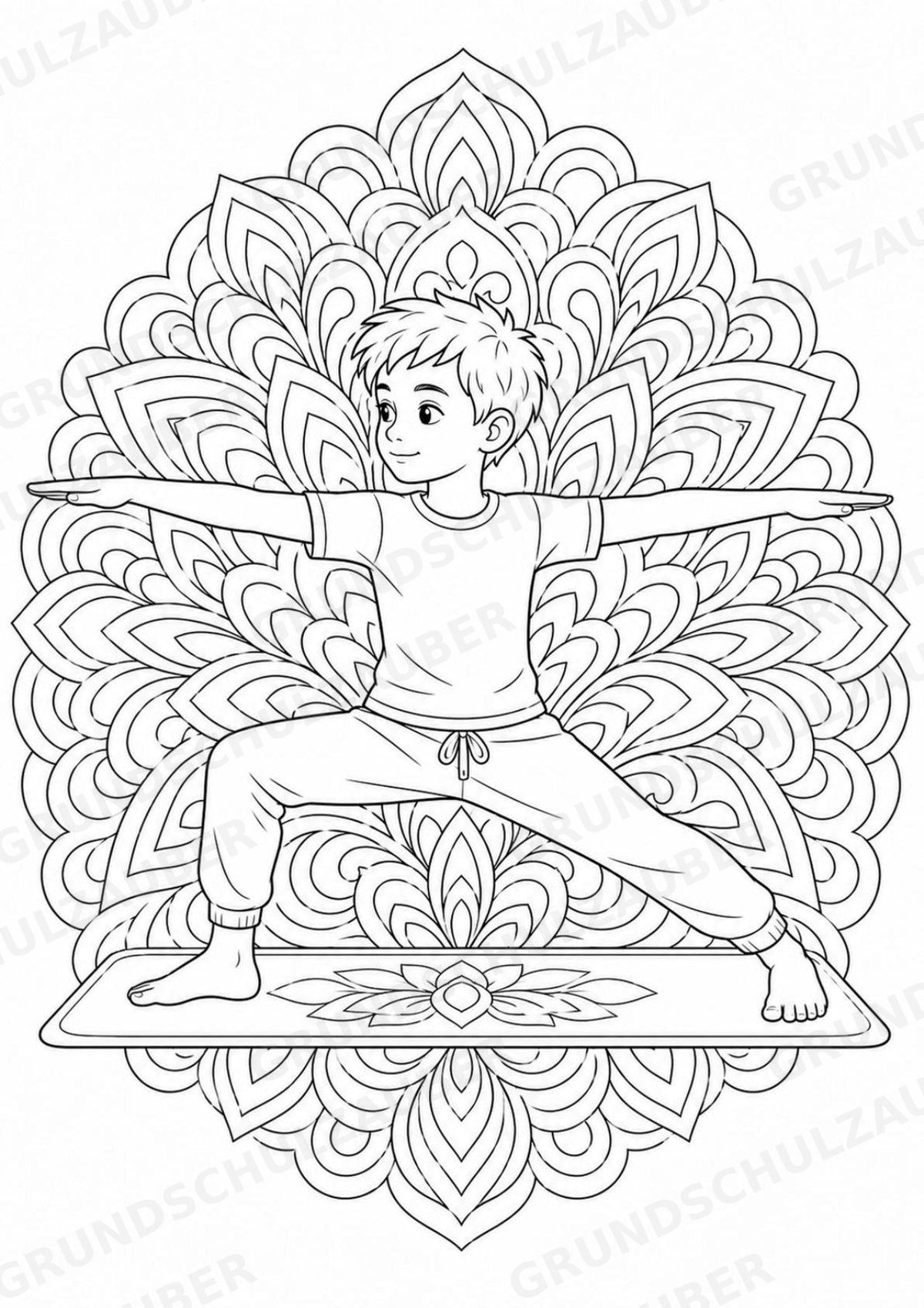 Yoga Meditation Mandalas Ausmalbilder – Sport – 15 Malvorlagen – Materialseite 4