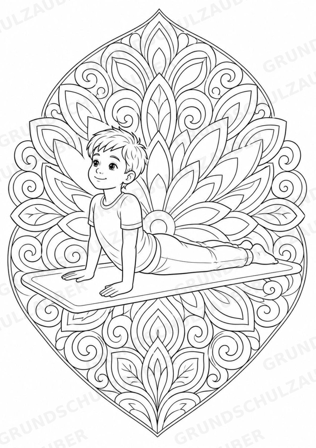 Yoga Meditation Mandalas Ausmalbilder – Sport – 15 Malvorlagen – Materialseite 6